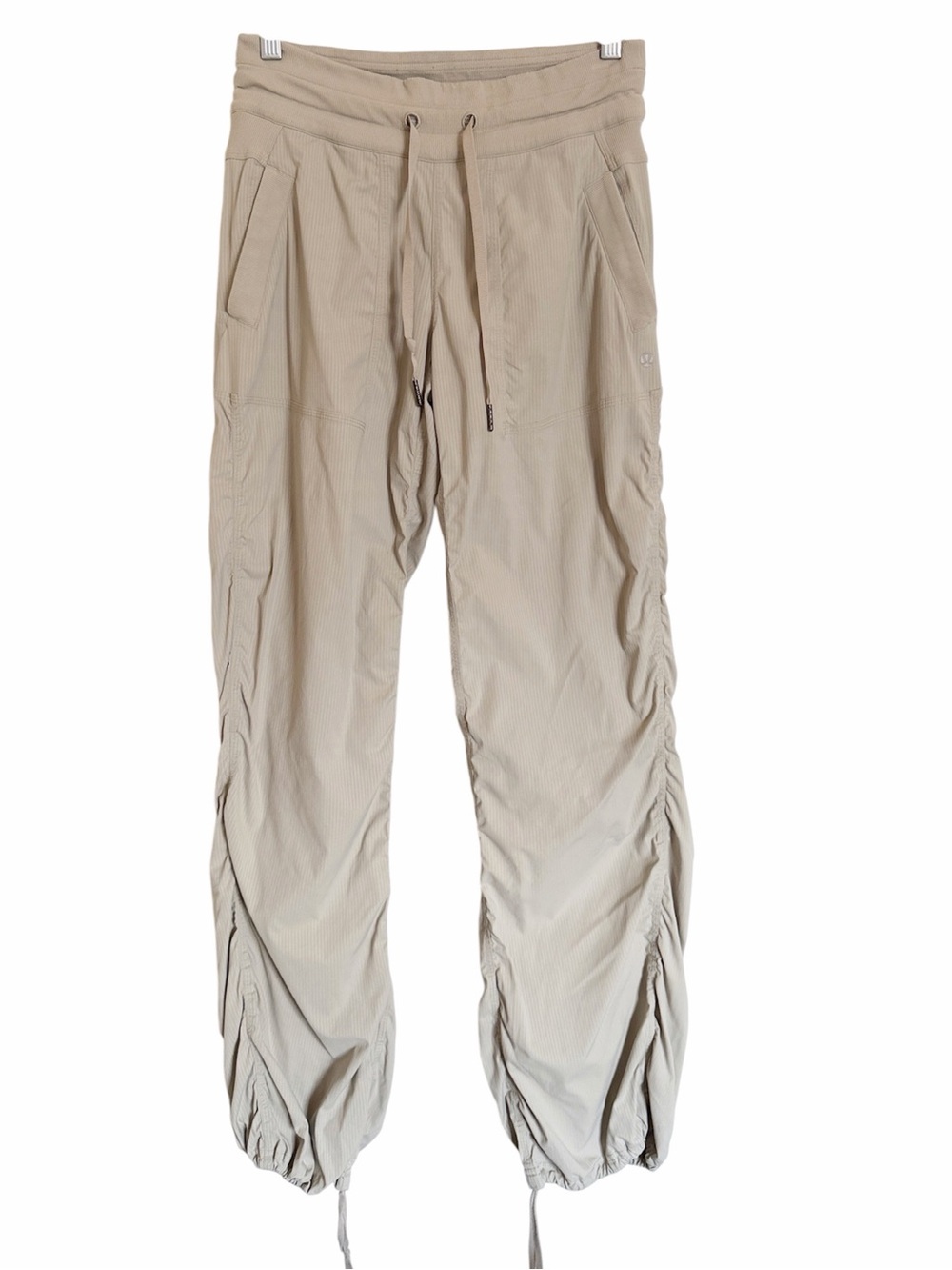 Lululemon Dance Studio Unlined Mid-rise Beige Pinstripe Pants size 6